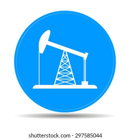 Oil Rig Icon. Flat design style eps 10
