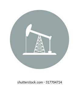 Oil Rig Icon. Flat design style eps 10