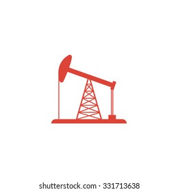 Oil Rig Icon. Flat design style eps 10