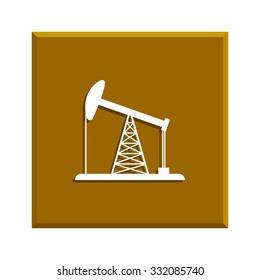 Oil Rig Icon. Flat design style eps 10