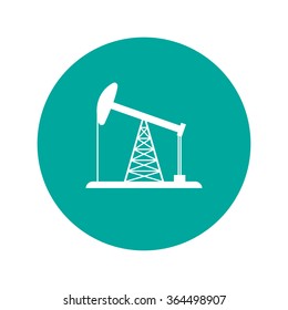 Oil Rig Icon. Flat design style eps 10