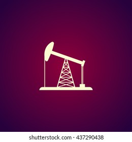 Oil Rig Icon. Flat design style eps 10