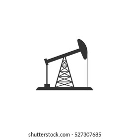 Oil Rig icon flat. Illustration isolated vector sign symbol