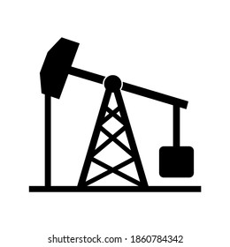 Oil Rig Icon, Logo Isolated On White Background