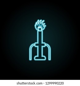 oil rig icon in neon style. Simple thin line, outline vector of Energy icons for UI and UX, website or mobile application