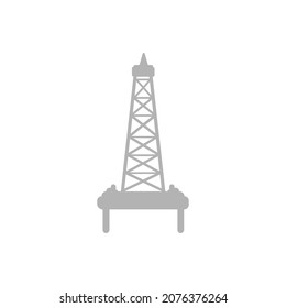 Oil rig icon on a white background, vector illustration