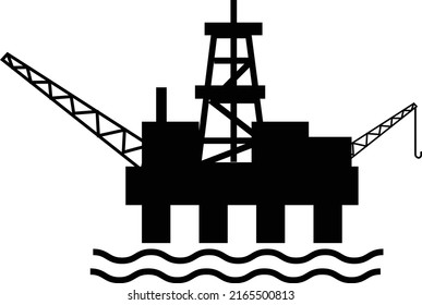 oil rig icon on white background. oil platform sign. oil rig symbol. flat style. 