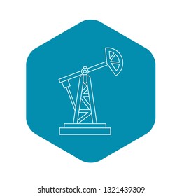 Oil rig icon. Outline illustration of oil rig vector icon for web