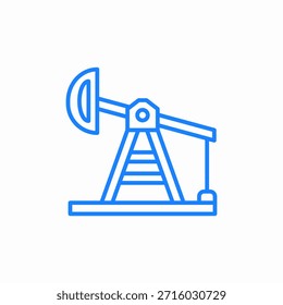 Vector de signo de icono de plataforma petrolera