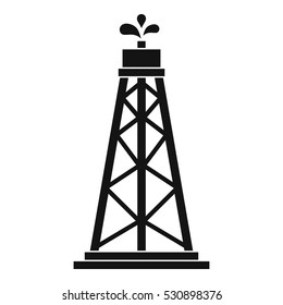 Oil rig icon. Simple illustration of oil rig vector icon for web