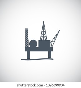 Oil rig icon vector