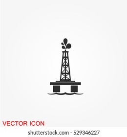 Oil Rig Icon Vector