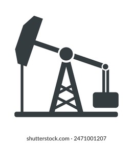 Oil rig icon vector design template
