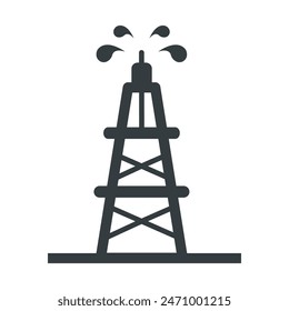 Oil rig icon vector design template