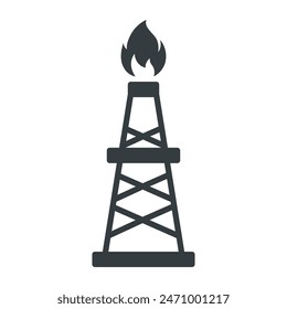 Oil rig icon vector design template