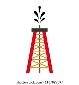 Oil rig icon. Vector illustration. EPS 10.
