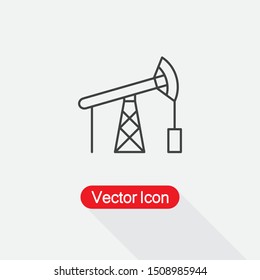 Oil Rig Icon Vector Illustration Eps10