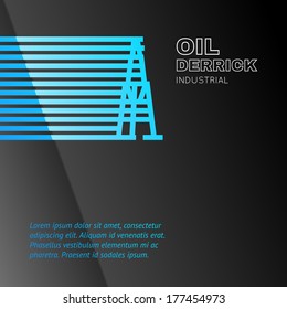 Oil rig icon. Vector illustration.