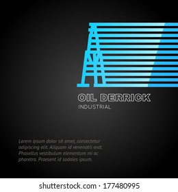 Oil rig icon. Vector illustration.