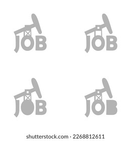 oil rig icon, vector illustration