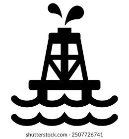 Oil rig icon vector illustration graphic design