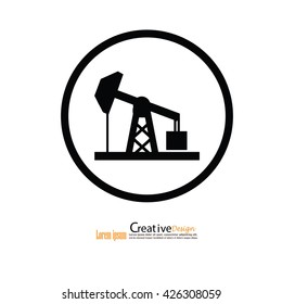 oil rig icon. vector illustration.