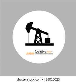 oil rig icon. vector illustration.