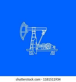 Oil rig icon, vector symbol