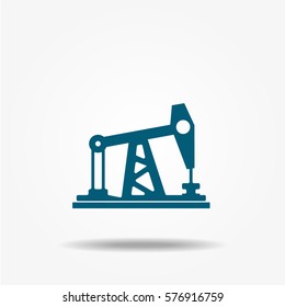Oil rig icon, vector symbol