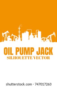 Oil rig industry silhouettes  background,Vector illustration.