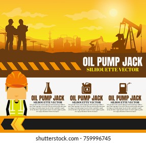 Oil rig industry silhouettes  background,Vector illustration.