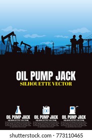 Oil rig industry silhouettes  background,Vector illustration.