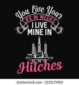 Oil Rig Oilfield Wife funny t-shirt design