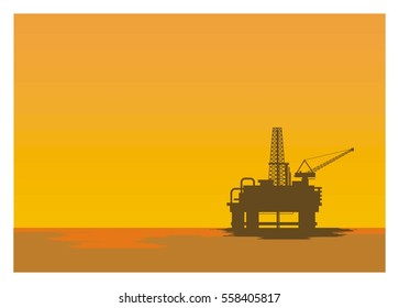 oil rig on the afternoon