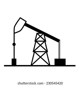 Oil Rig On White Background Drilling Stock Vector (Royalty Free ...