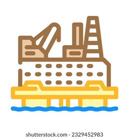 oil rig platform petroleum engineer color icon vector. oil rig platform petroleum engineer sign. isolated symbol illustration
