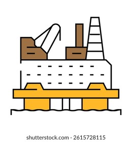 oil rig platform petroleum engineer line icon vector. oil rig platform petroleum engineer sign. isolated symbol illustration