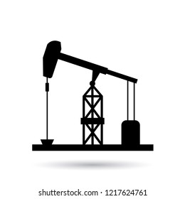 oil rig or pump, simple black and white