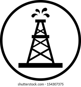 Oil Rig Vector Icon 