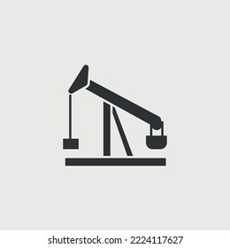 oil rig vector icon fuel gas icon