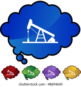 Oil Rig web button isolated on a background.