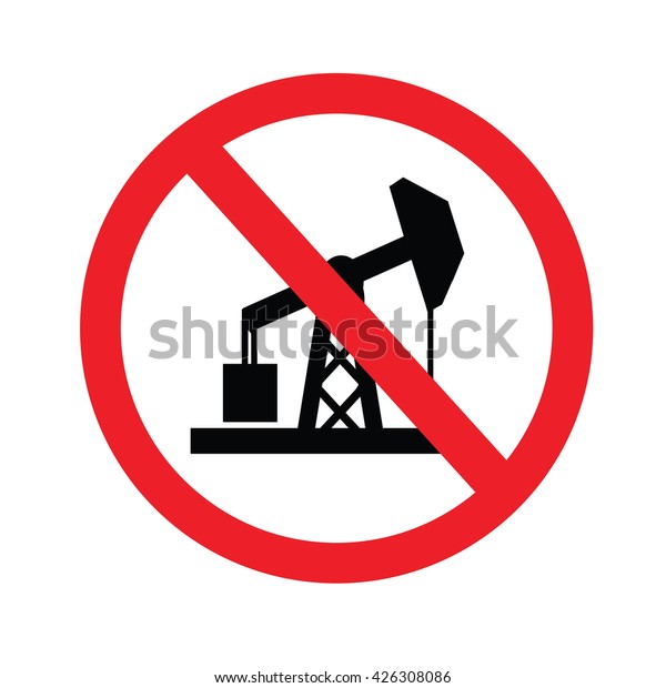 Oil Rigecological Zone Red Stop Sign Stock Vector (Royalty Free) 426308086