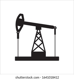 Oil rocking chair vector icon. Oil pump flat sign design. Petroleum rocking chair symbol pictogram