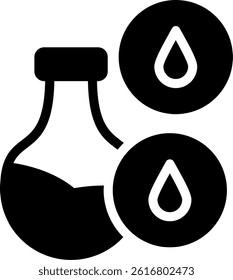 Oil Sample Glyph Vector Icon Design
