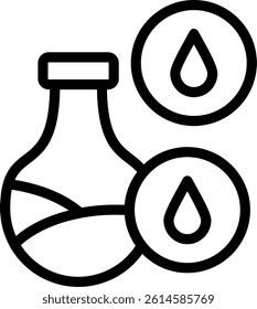 Oil Sample Line Vector Icon Design