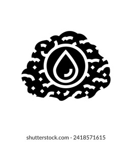 oil sands industry glyph icon vector. oil sands industry sign. isolated symbol illustration