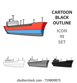 Oil ship.Oil single icon in cartoon style vector symbol stock illustration web.