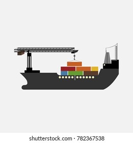 Oil ship vector illustration