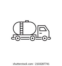 Oil Shipment vector Outline Icon Design illustration. Shipping and Delivery Symbol on White background EPS 10 File