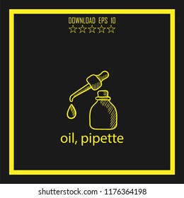 oil  sketch vector icon